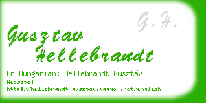 gusztav hellebrandt business card
